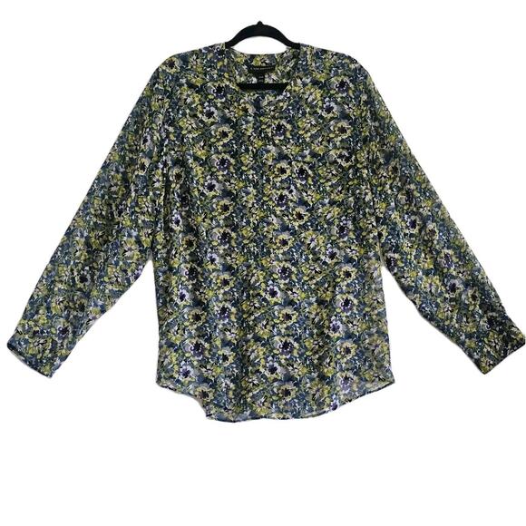 Lane Bryant Green Sheer Floral Top Size 22 24 Bloomcore Office Spring Transition - Picture 1 of 7